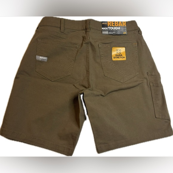 ✨Women’s Ariat Rebar Perfect Rise Stretch Made Tough Hard Working Shorts Size 27 - Picture 2 of 14